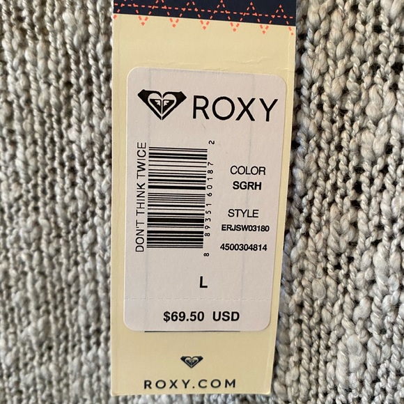 Roxy Gray Sweater Size L NWT - Picture 4 of 4